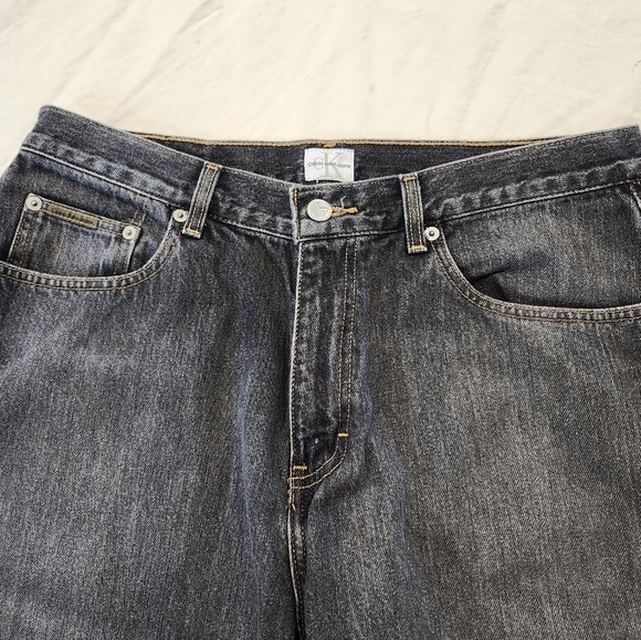 Calvin Klein Black Denim Straight Leg Jeans - Mens Size 34 - Picture 5 of 12